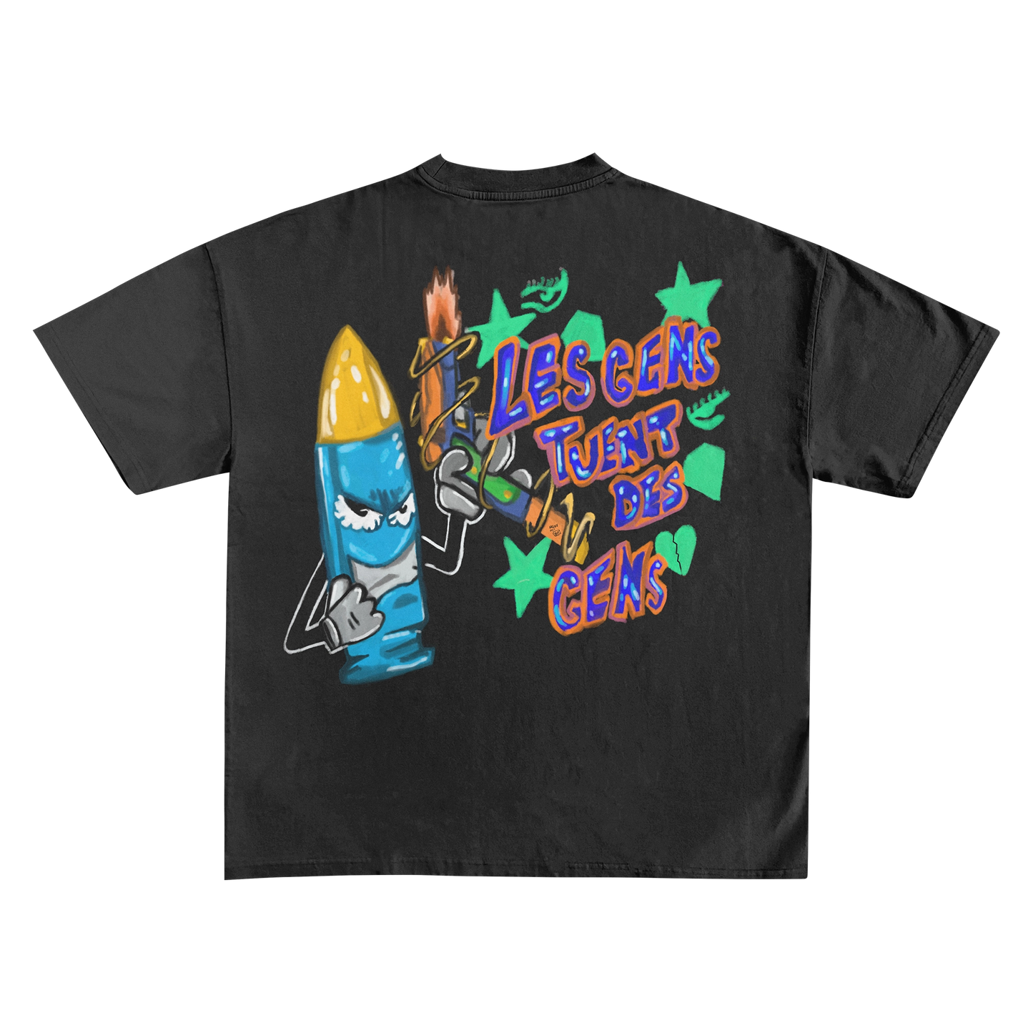 French shhh! Tee Black