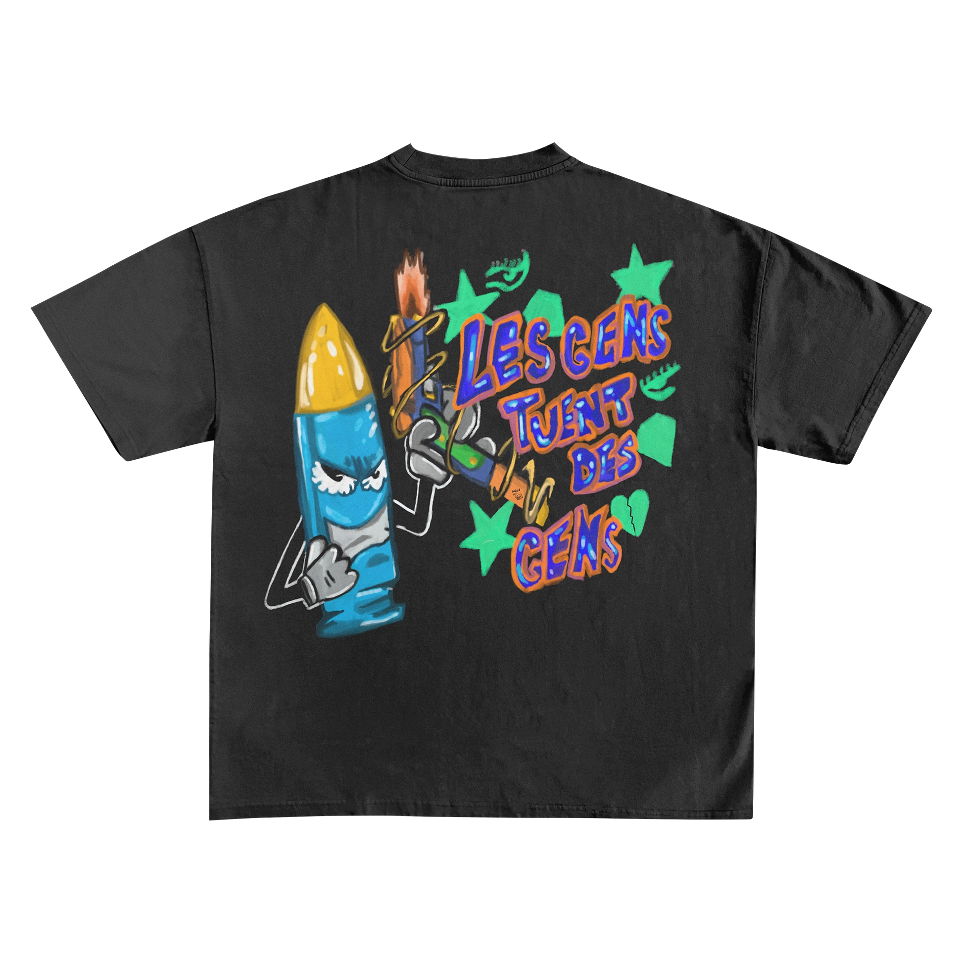 French shhh! Tee Black